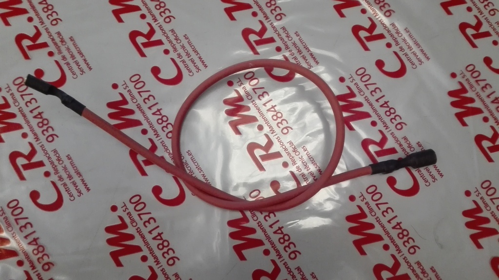 Cable transformador electrodos quemador gasoil Tifell TFV4 4mm. long. 430mm conectores 4-6mm