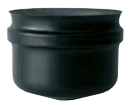Copa simple 80mm diámetro inoxidable aisi 316l negro mate para estufas de pellet