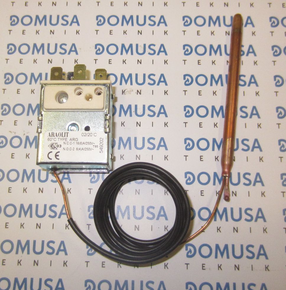 Termostato Domusa BT Duo 150 - 250 fijo 60º capilar 1,5m.