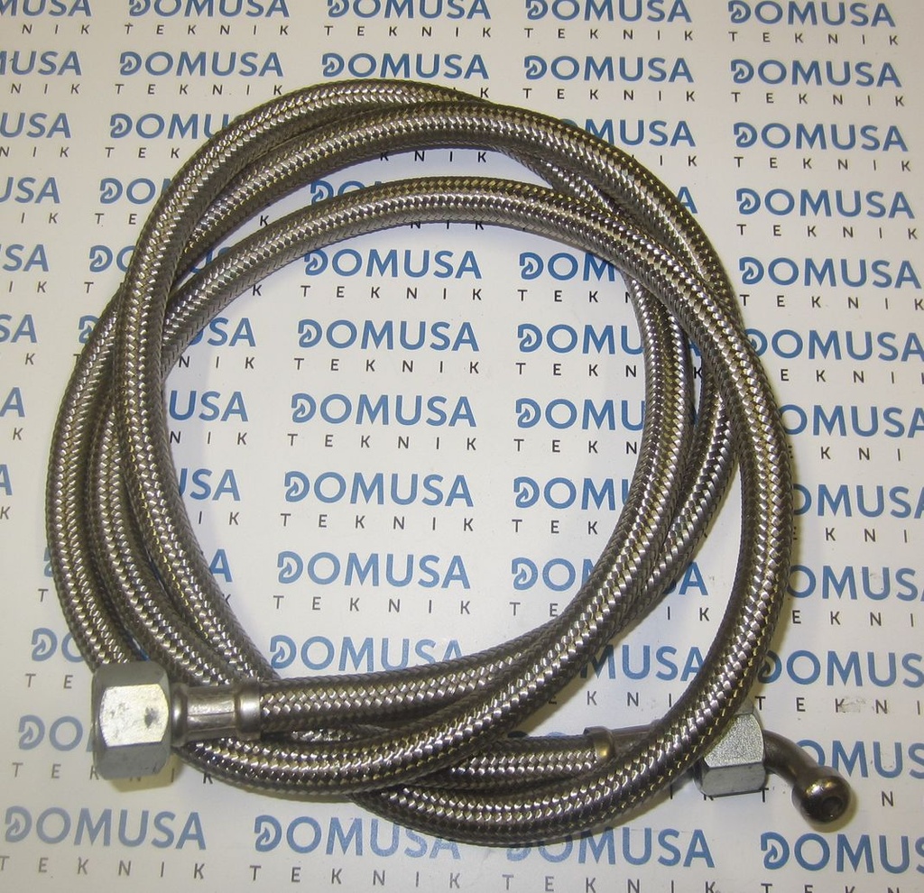 Latiguillo Domusa Evolution gasoil 3/8H recto - 1/4H curvo x 1500mm