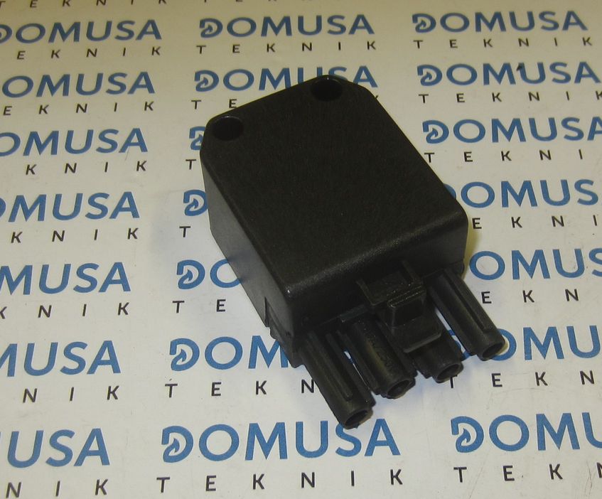 Clavija conector Domusa 4 polos macho, caja de conexiones quemador