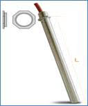 Resistencia estufa pellets BIOMASA. Tipo ELF-62706. Ø 12,5 mm. Longitud 160mm. Longitud total 170mm Potencia 350W Longitud cable 500 m Rosca SI PALAZZETTI - MCZ