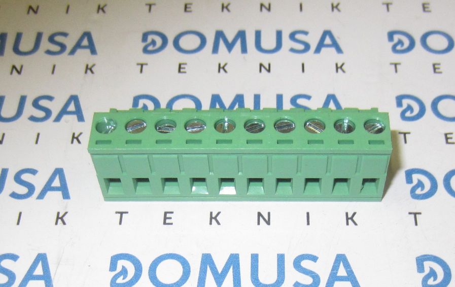 Regleta electronica 10 polos verde