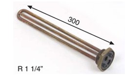 [TEIC-140] Resistencia electrica para termo 2000w roscada  1 1/4 con soporte anodo M6
