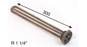 [TEIC-140] Resistencia electrica para termo 2000w roscada  1 1/4 con soporte anodo M6