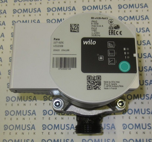 [CFOV000143] Bomba agua Domusa Wilo RS/15/6-RKC m (ERP 1SP 130mm 15/7-50/SC) (Clima Plus - Sirena - DS/Pack)