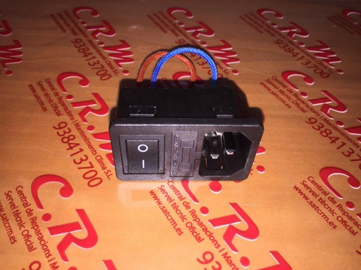 [RP79003] MODULO INTERRUPTOR CONECTOR IEC MACHO + FUSIBLE 4 AM