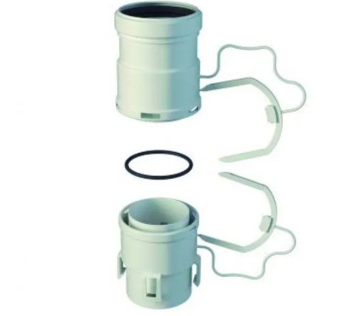 [0231008043] CONJUNTO UNIONES M-H 80 POLIPROPILENO CHIMENEA SALIDA DE HUMOS FLEXIBLE 8UNIONFLEX5